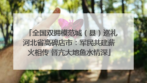 全国双拥模范城（县）巡礼河北省高碑店市：军民共建薪火相传 督亢大地鱼水情深
