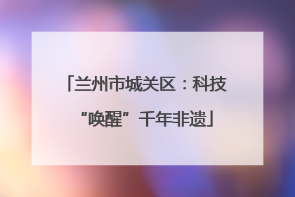 兰州市城关区：科技“唤醒”千年非遗