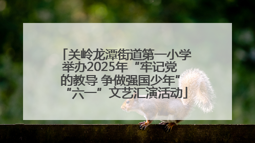 关岭龙潭街道第一小学举办2025年“牢记党的教导 争做强国少年”“六一”文艺汇演活动