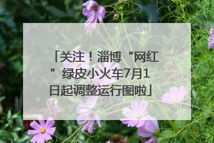 关注！淄博“网红”绿皮小火车7月1日起调整运行图啦