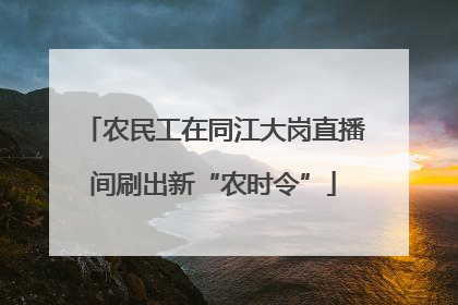 农民工在同江大岗直播间刷出新“农时令”