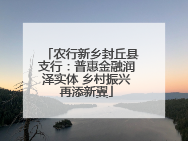 农行新乡封丘县支行：普惠金融润泽实体 乡村振兴再添新翼