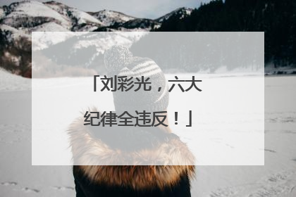 刘彩光，六大纪律全违反！