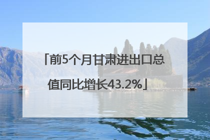 前5个月甘肃进出口总值同比增长43.2%