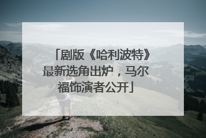 剧版《哈利波特》最新选角出炉，马尔福饰演者公开