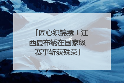 匠心织锦绣！江西夏布绣在国家级赛事斩获殊荣