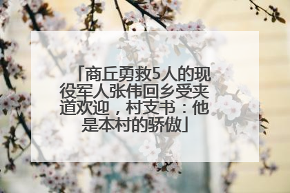 商丘勇救5人的现役军人张伟回乡受夹道欢迎，村支书：他是本村的骄傲