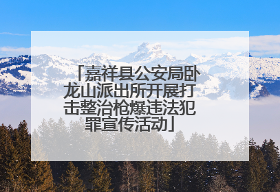 嘉祥县公安局卧龙山派出所开展打击整治枪爆违法犯罪宣传活动