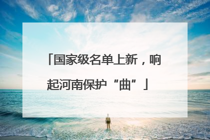 国家级名单上新，响起河南保护“曲”