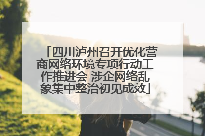 四川泸州召开优化营商网络环境专项行动工作推进会 涉企网络乱象集中整治初见成效