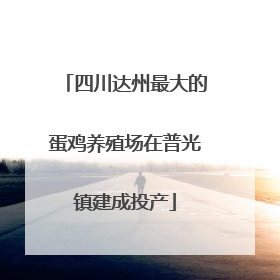 四川达州最大的蛋鸡养殖场在普光镇建成投产