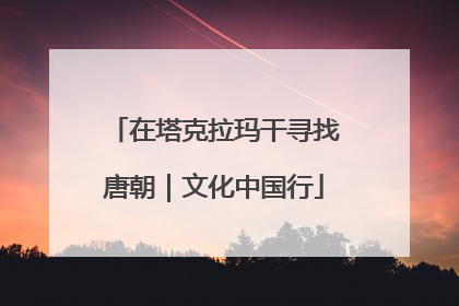 在塔克拉玛干寻找唐朝｜文化中国行