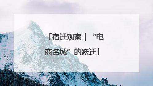 宿迁观察｜“电商名城”的跃迁