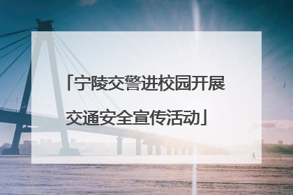 宁陵交警进校园开展交通安全宣传活动