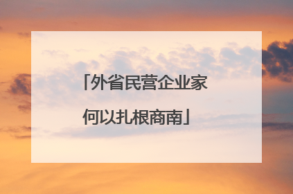 外省民营企业家何以扎根商南