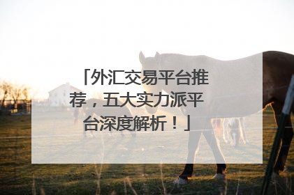 外汇交易平台推荐，五大实力派平台深度解析！
