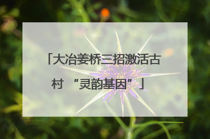 大冶姜桥三招激活古村 “灵韵基因”