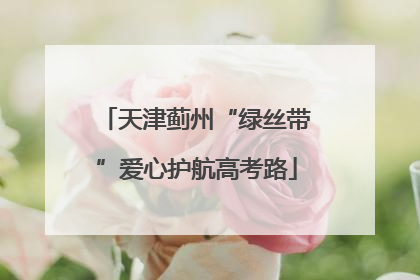 天津蓟州“绿丝带”爱心护航高考路