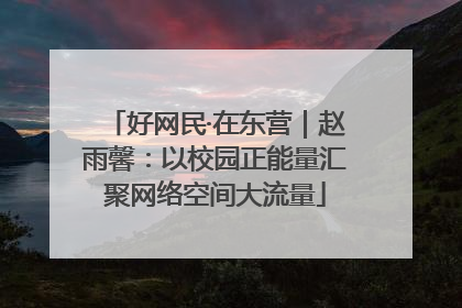 好网民·在东营｜赵雨馨：以校园正能量汇聚网络空间大流量