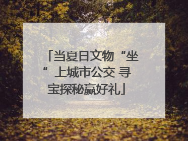 当夏日文物“坐”上城市公交 寻宝探秘赢好礼
