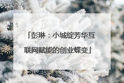 彭琳：小城绽芳华互联网赋能的创业蝶变