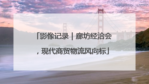 影像记录｜廊坊经洽会，现代商贸物流风向标