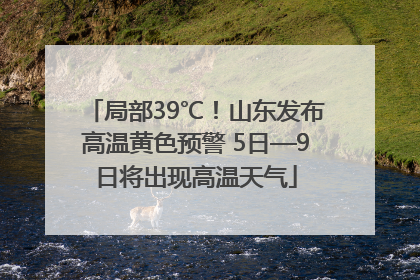 局部39℃！山东发布高温黄色预警 5日—9日将出现高温天气