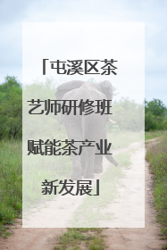 屯溪区茶艺师研修班赋能茶产业新发展