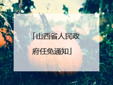 山西省人民政府任免通知