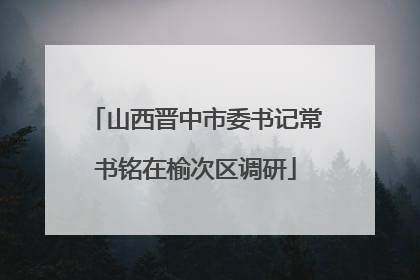 山西晋中市委书记常书铭在榆次区调研