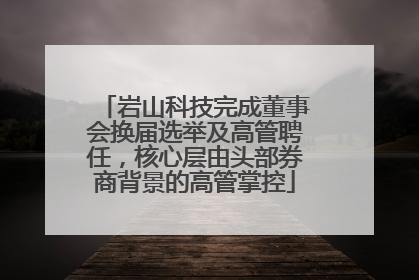 岩山科技完成董事会换届选举及高管聘任，核心层由头部券商背景的高管掌控