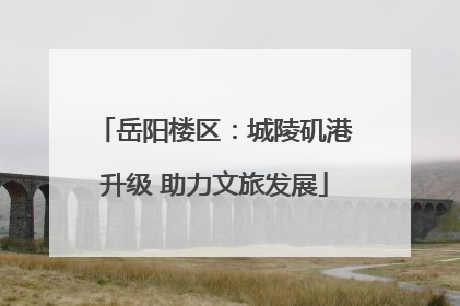 岳阳楼区：城陵矶港升级 助力文旅发展