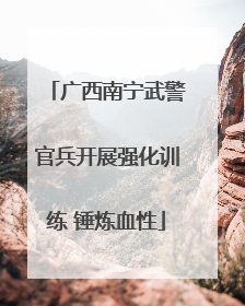 广西南宁武警官兵开展强化训练 锤炼血性