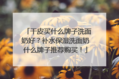 干皮买什么牌子洗面奶好？补水保湿洗面奶什么牌子推荐购买！