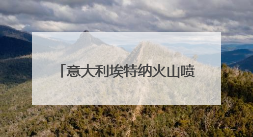 意大利埃特纳火山喷发 游客紧急撤离