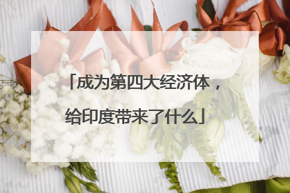 成为第四大经济体，给印度带来了什么