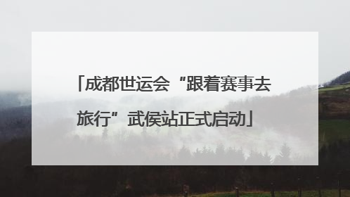 成都世运会“跟着赛事去旅行”武侯站正式启动