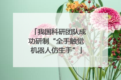 我国科研团队成功研制“全手触觉机器人仿生手”