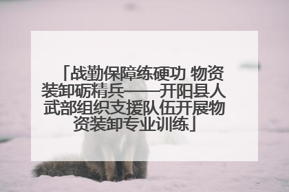 战勤保障练硬功 物资装卸砺精兵——开阳县人武部组织支援队伍开展物资装卸专业训练