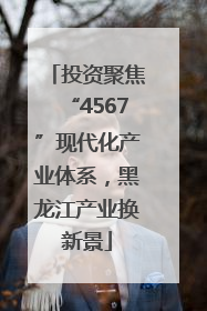 投资聚焦“4567”现代化产业体系，黑龙江产业换新景