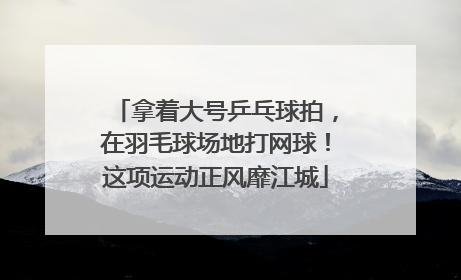 拿着大号乒乓球拍，在羽毛球场地打网球！这项运动正风靡江城