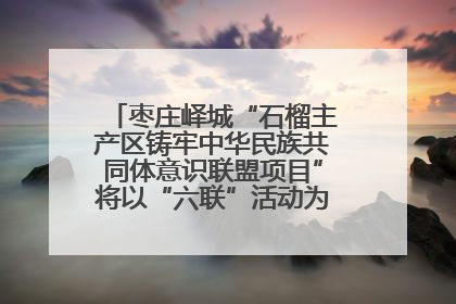 枣庄峄城“石榴主产区铸牢中华民族共同体意识联盟项目”将以“六联”活动为抓手深化品牌建设