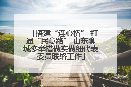 搭建“连心桥” 打通“民意路” 山东聊城多举措做实做细代表委员联络工作