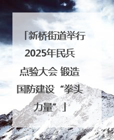 新桥街道举行2025年民兵点验大会 锻造国防建设“拳头力量”