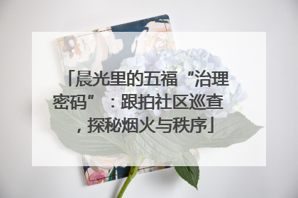 晨光里的五福“治理密码”：跟拍社区巡查，探秘烟火与秩序