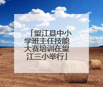 望江县中小学班主任技能大赛培训在望江三小举行