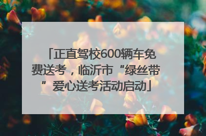 正直驾校600辆车免费送考，临沂市“绿丝带”爱心送考活动启动