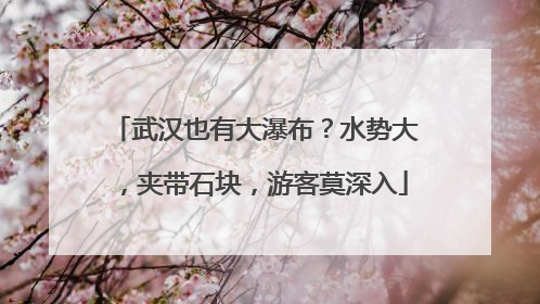 武汉也有大瀑布？水势大，夹带石块，游客莫深入