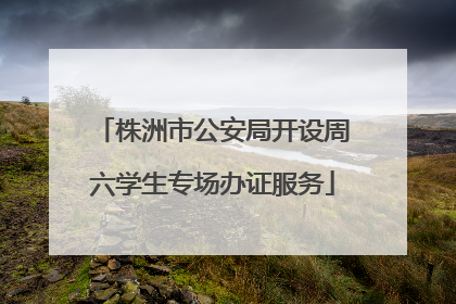 株洲市公安局开设周六学生专场办证服务