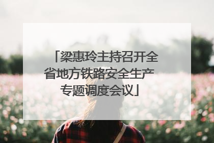 梁惠玲主持召开全省地方铁路安全生产专题调度会议